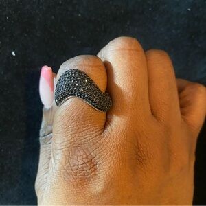 Elegant Black Pave Ring